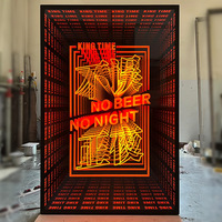 Boîte lumineuse publicitaire 3D à effet miroir infini en gros, provenant de Chine, fournie par les agences de publicité Abyss Door