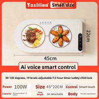 Plateau chauffant électrique individuel pour dortoir, avec minuterie 12 heures, 30-120 ℃   Plaque chauffante pour repas à température contrôlée, équipement de cuisine commerciale