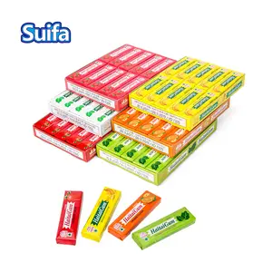 Custom high quality 6 flavours fruity 5 pieces europe strip halal chewing gum