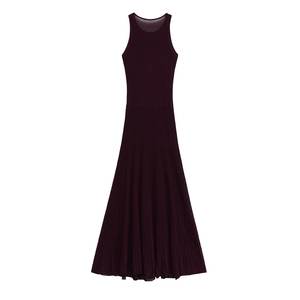 TAOP&ZA 2025秋季新款女装时尚优雅针织无袖圆领修身中长连衣裙0014015 - Product Image 1