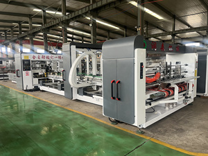 Máquina Automática de Plegado y Encolado de Cajas de Cartón Corrugado con Sistema de Bloqueo Inferior Pre-plegable - Product Image 1