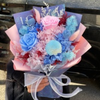 Bouquet de roses romantiques de qualité supérieure, personnalisé et emballé dans une boîte - Fleurs préservées artisanales, cadeaux pour la Saint-Valentin, les anniversaires, la fête des mères, pour elle, éternelles