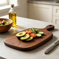 Planche à découper rectangulaire en bois d'acacia avec poignée, petite planche à fromage, planche à découper de cuisine