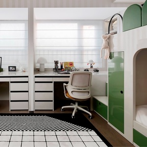Lit superposé moderne en bois massif de haute qualité à deux étages avec tiroirs de rangement, durable, écologique, personnalisable, chambre d'enfant - Product Image 4