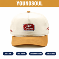 Gorras Personalizadas de 5 Paneles, Estilo Deportivo de Dos Tonos, con Logotipo Bordado, Tela de Nailon, para Uso Empresarial