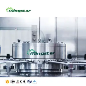 Mingstar GCGF14-12-4 2000bp3 in 1 otomatis 330ml mesin pembuat botol kaca skala kecil mesin pengisi cairan