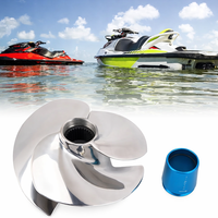 Hélice de pompe à jet à 4 pales de 161 mm PBD-B4-15/21A compatible avec Sea-Doo RXP-X300 RXT-X300 GTX Limited300 GTR230 GTX230 Wake Pro230