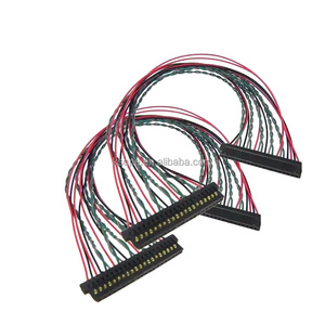 定制 HRS 连接器 20 针 JAE 1.25mm 间距 LVDS 电缆类型 线束 实心导体 PVC 护套 - Product Image 1