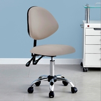 Chaise industrielle ergonomique Esd moderne en cuir Pu avec roues