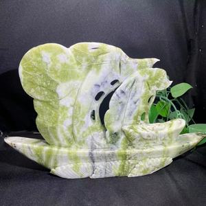 Wholesale <strong>Natural</strong> Xiuyan <strong>Jade</strong> Healing <strong>Stones</strong> High Quality Nephrite Sailboat for Gift - Product Image 5