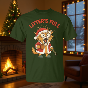 Camiseta navideña Litter'S Full Cat, camiseta de disfraz navideño para hombre - Product Image 3