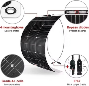 Panneau Solaire Flexible 180W Vente en Gros Usine Mono 18V Film Mince ETFE 100W 120W 200W 300W Personnalisé pour VR, VE, Yacht, Bateau, Toit - Product Image 4