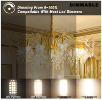 Ampoule LED G9 en céramique à filament de cristal dimmable 5W, 100V 110V 120V 220V 230V 240V, vente en gros d'usine