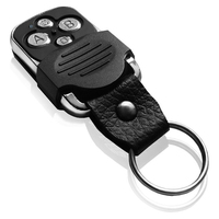 Télécommande universelle 315 MHz 433 MHz à code clonable pour porte de garage et portail automatique, avec porte-clés en cuir