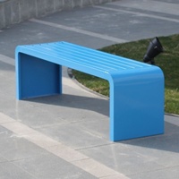 Ensemble table et chaises d'extérieur 1688 pour repas en plein air, loisirs au parc, fabricant de bancs de parc en métal coloré.