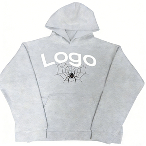 Sudadera con Capucha, Estilo Hip Hop, Personalizada con Logotipo, Unisex, Diseño de Telaraña con Estampado Puff - Product Image 4