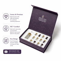 Emballage cadeau écologique personnalisé en papier artistique imperméable pour flacons de peptides cosmétiques avec insert en mousse