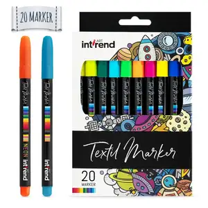 20 Stof Markers Pennen Set-Niet Giftig, Onuitwisbare En Permanente Fijne Punt Textiel Marker Pen Voor T-shirt