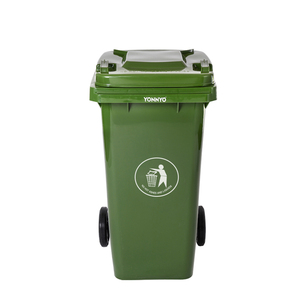 120l liter plastic garden trash can container waste bin with wheels price for sale