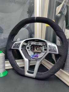 Volant en cuir personnalisé avec affichage LED en fibre de carbone pour <span class=keywords><strong>Mercedes</strong></span>-Benz W204 W205 Série <span class=keywords><strong>AMG</strong></span>, pour <span class=keywords><strong>AMG</strong></span> GT <span class=keywords><strong>63</strong></span> 2016 - Product Image 2