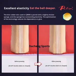 <span class=keywords><strong>Palio</strong></span> CJ8000 <span class=keywords><strong>raquette</strong></span> de tennis de table double face en caoutchouc mi-table Type d'attaque rapide boucle d'arc double face en caoutchouc inversé - Product Image 4
