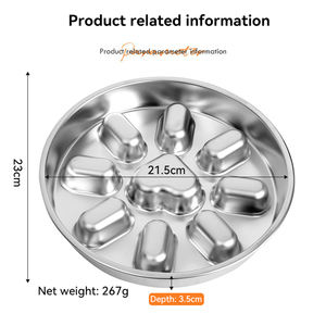 Mangkuk hewan peliharaan baja tahan karat mangkuk anjing antilicin antilicin mangkuk makanan lambat khusus - Product Image 5