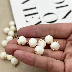 Móng ngựa ốc vỏ tự nhiên nút kim mẹ của Ngọc Trai nút cho phong cách Trung Quốc sườn xám Hanfu trang trí DIY dệt kim - Product Image 1