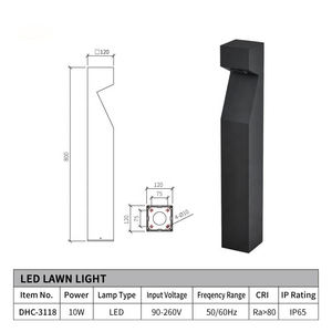 Уличный водонепроницаемый светодиодный ландшафтный светильник IP65, современный прямоугольный столбик для газона, садовый светильник - Product Image 3