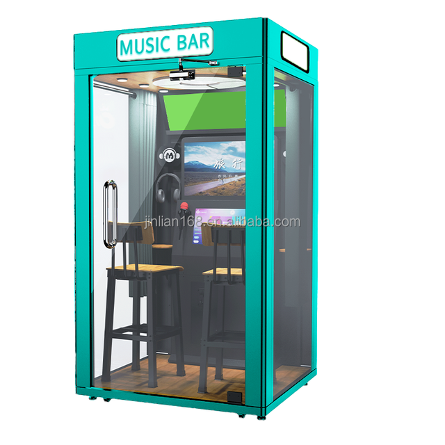 New Design Cabinet Singing Video Music Coin Operated Electronic Ktv Room Jukebox Mini Karaoke Booth Game Machine