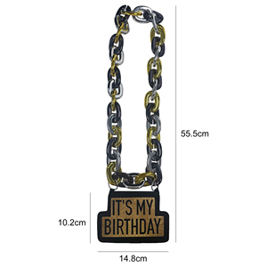 Collana con Catena in ABS Personalizzata con Scritta 'È <span class=keywords><strong>IL</strong></span> <span class=keywords><strong>MIO</strong></span> COMPLEANNO' per Feste, <span class=keywords><strong>San</strong></span> <span class=keywords><strong>Valentino</strong></span>, Ringraziamento, Natale e Festa del Papà - Product Image 6