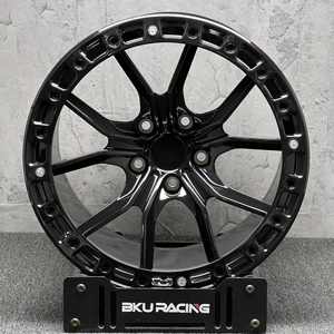 Jantes Bku Forged Beadlock Drag Wheels 5x115 pour <span class=keywords><strong>Dodge</strong></span> Challenger <span class=keywords><strong>SRT</strong></span> Hellcat 17 18 19 pouces, noires, en alliage haute résistance, pour voitures muscle. - Product Image 4