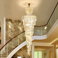Lustre suspendu circulaire en cristal K9 moderne, design de luxe, luminaire décoratif de plafond, montage en surface, idéal pour un salon, un hôtel ou une Villa, forme circulaire, chromé