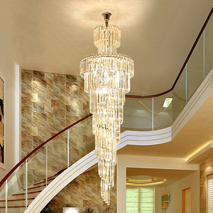 Modern Luxury Mounted Living Room Lustre Hotel Villa <strong>Pendant</strong> <strong>Lighting</strong> Large Round <strong>Chrome</strong> Ceiling <strong>Lighting</strong> K9 Crystal Chandelier - Product Image 4