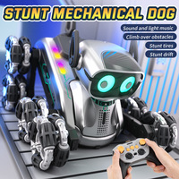 Robot chien télécommandé 8 roues motrices 2.4G pour enfants, chien robot intelligent RC, jouet électrique pour enfants, chien de compagnie acrobatique