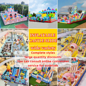 Aufblasbares Kinder sprung schloss mit Rutsch-und Hindernis parcours Kommerzielle Outdoor-Spielgeräte - Product Image 4