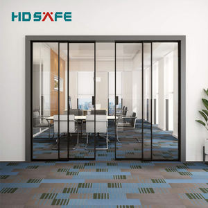 <span class=keywords><strong>Porte</strong></span> <span class=keywords><strong>coulissante</strong></span> en verre pour patio, à usage intérieur, avec <span class=keywords><strong>rail</strong></span> supérieur suspendu, sans <span class=keywords><strong>rail</strong></span> inférieur, 4 panneaux, cadre en aluminium fin, système de liaison à poche - Product Image 6