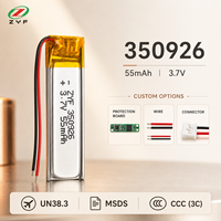 Batterie rechargeable au lithium polymère 3,7 V 50 mAh 350926, cellule ultra-compacte pour écouteurs TWS et écouteurs sans fil Bluetooth