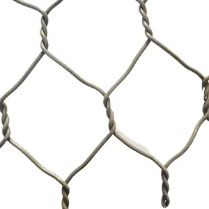 六角编织网石笼篮，镀锌铁石笼篮价格，螺旋连接石笼篮