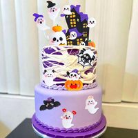 Set de Decoración para Pastel de Halloween con Fantasmas, Casa Embrujada, Calabazas, Murciélagos, Telarañas, Dulces o Truco, Artículos para Fiestas de Cumpleaños