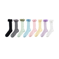 Chaussettes mi-mollet respirantes pour femmes, style Lolita, ajourées, avec bordure en dentelle blanche, fines, en résille, avec nœud, style japonais Cos JK Princesse, pour le printemps