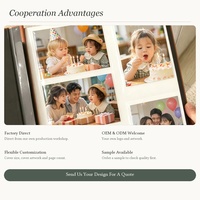 Album souvenir pour bébé nouveau-né avec des pages sans colle et des pages en carton épais pour les cadeaux des parents et des grands-parents