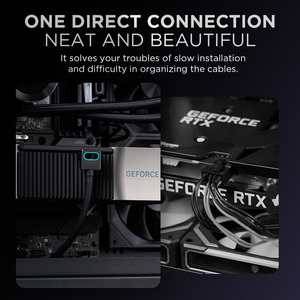 Asiahorse Hydrus <b>Cable</b> 16Pin GPU Extension <b>Cable</b> with Sleeved <b>PSU</b> <b>Cable</b> Extensions and RGB Support - Product Image 2