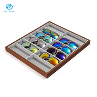 Boîte de rangement pour lunettes de haute qualité, grande capacité, avec plusieurs fentes, pour l'affichage et le rangement des lunettes, étui à lunettes de soleil