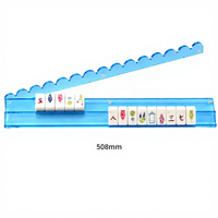 Luxuriöser Magnetischer Kartenschieber Hochwertiger PS Wasserdichter Geometrischer Muster-Mahjong-Ständer 4-teiliges Set Schöne Geschenkoption