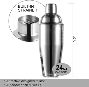Accessoire de bar de qualité professionnelle, shaker à cocktail en acier inoxydable doré de 750 ml - Product Image 4