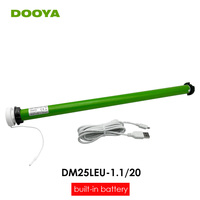 Nuovo Motore Elettrico Tubolare per Tende a Rullo Dooya DM25mm con Batteria al Litio Ricaricabile DM25LEU-1.1N e Controllo Intelligente