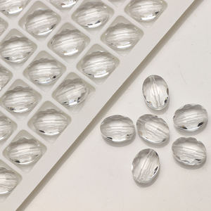 Zhubi vente en gros 9X12MM perles ovales en cristal à facettes en vrac plaqué couleurs perles <span class=keywords><strong>de</strong></span> verre en forme d'<span class=keywords><strong>oeil</strong></span> <span class=keywords><strong>de</strong></span> <span class=keywords><strong>taureau</strong></span> pour la fabrication <span class=keywords><strong>de</strong></span> bijoux - Product Image 3