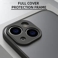 Coque de téléphone personnalisée 2-en-1 antichoc en TPU mat + PC avec protection d'objectif, style urbain, pour iPhone 14/13/12/11 Pro Max/XS/XR/SE3/6/7/8 Plus