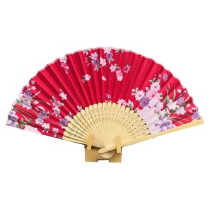 Éventail pliable en bambou de 21 cm, style japonais, imprimé floral folklorique, accessoire pour événements, fêtes, danse et accessoire photo personnalisé - Product Image 1