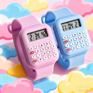 2025 Children's Calculator Watch <b>Clock</b> Unisex Children's Plastic Multifunctional Electronic Watch <b>LED</b> Digital Watch - Product Image 1